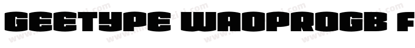 GEETYPE WaoProGB Flash H字体转换
